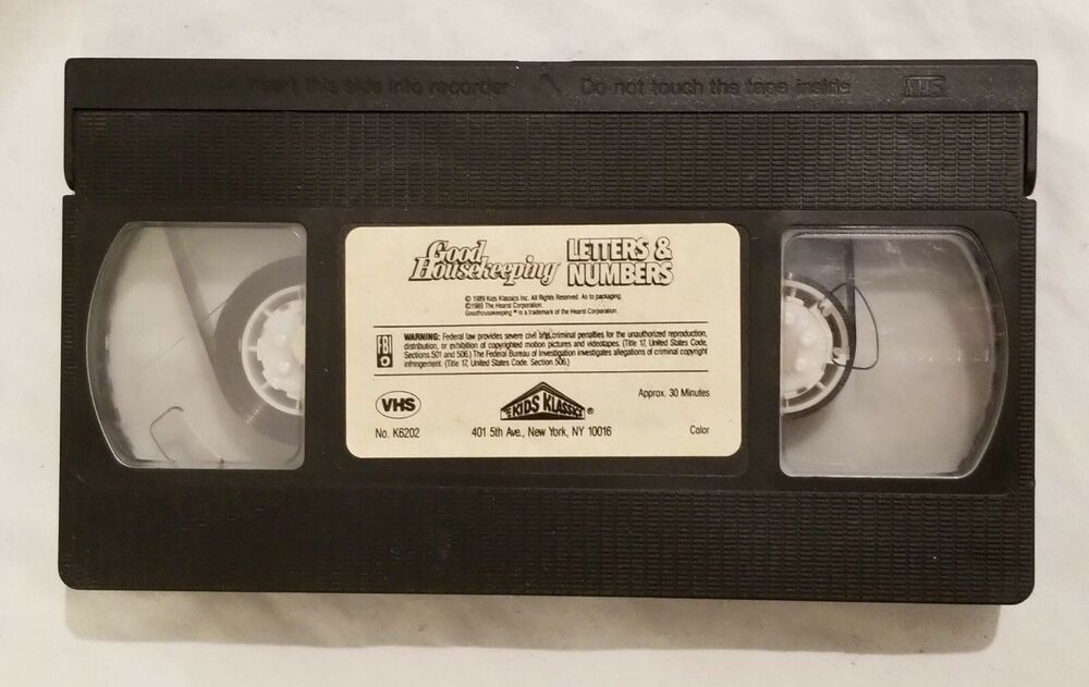 Vintage Good Housekeeping Letters & Numbers VHS Video